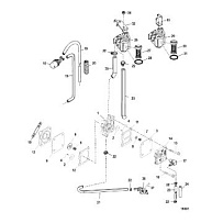 Топливный насос (ручной) 2-х тактного ПЛМ MERCURY 40 M Серийный номер от 0T980000 до 0T999999
