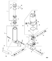Гидроподъем 4-Х ТАКТНОГО ПЛМ MERCURY 50 Серийный номер от 0P401000 до 0P515896