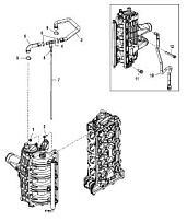 Зарядный кулер / Шланги впускного коллектора 4-Х ТАКТНОГО ПЛМ MERCURY 135 Серийный номер от 1B381712 до 1B517158