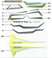 Наклейки декоративные (Часть 3) СКУТЕРА STELS VORTEX 150