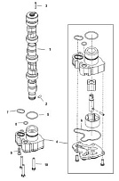 Масляный насос распредвала 4-Х ТАКТНОГО ПЛМ MERCURY 40 Серийный номер от 1C000001 до 1C049738