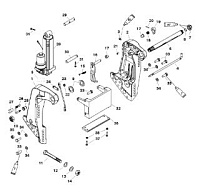 Кронштейн транца(SN- USA 0T800999/ BEL 0P267999 и ниже) 2-Х ТАКТНОГО ПЛМ MERCURY 75 Серийный номер от 0P017000 до 0P325499