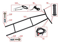 Ходовая часть, органы управления мотобуксировщика IRBIS МУХТАР-7 (часть 4)