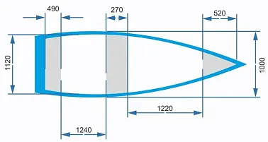 Стеклопластиковая лодка WYATBOAT Голавль