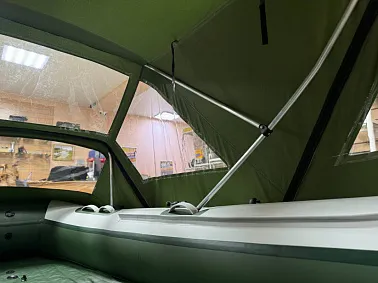 Ходовой комб. (носовой+основной) тент MISHIMO 400 RIVER JET кмф зеленый (6)